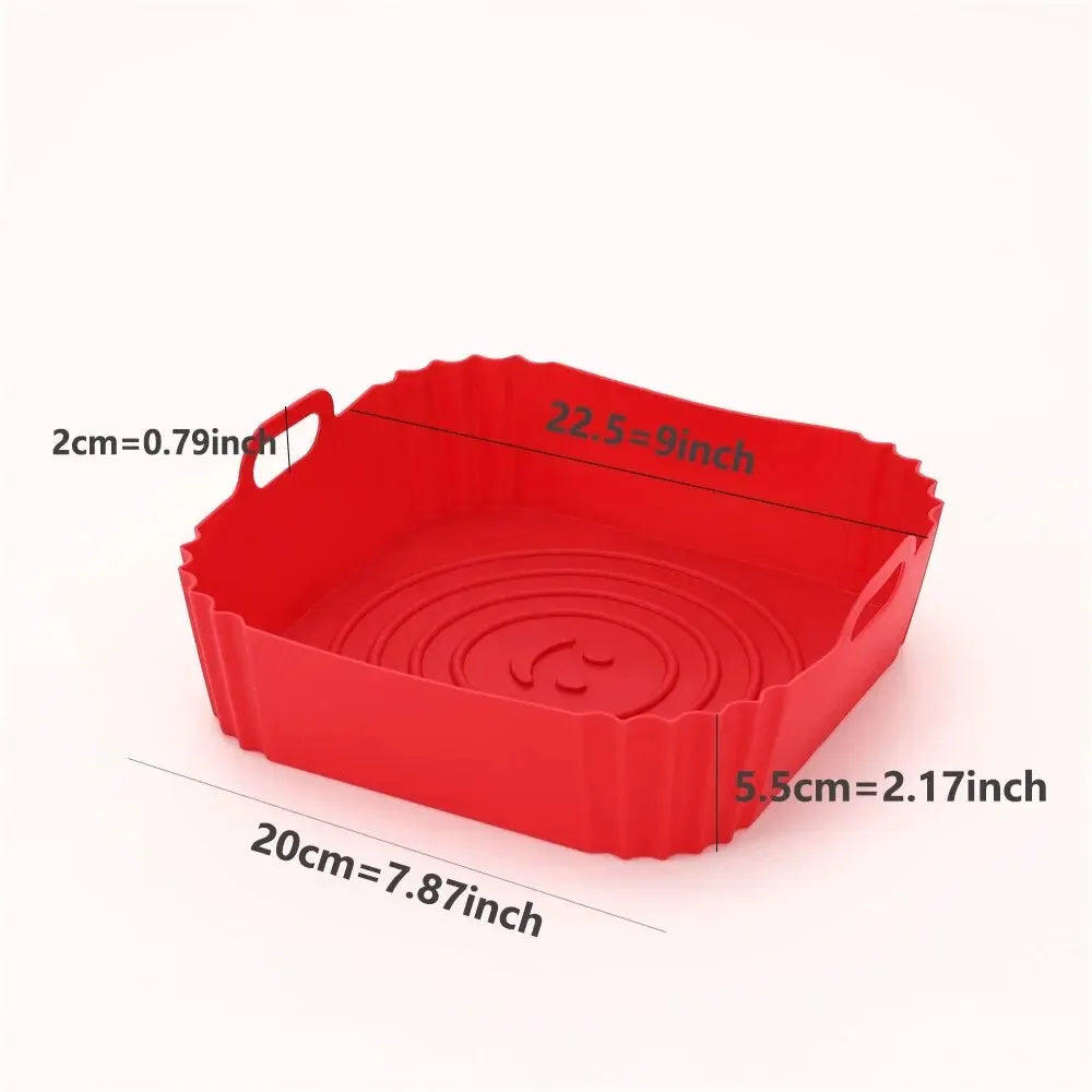 1pc Reusable Airfryer Pan Liner Silicone Air Fryers
