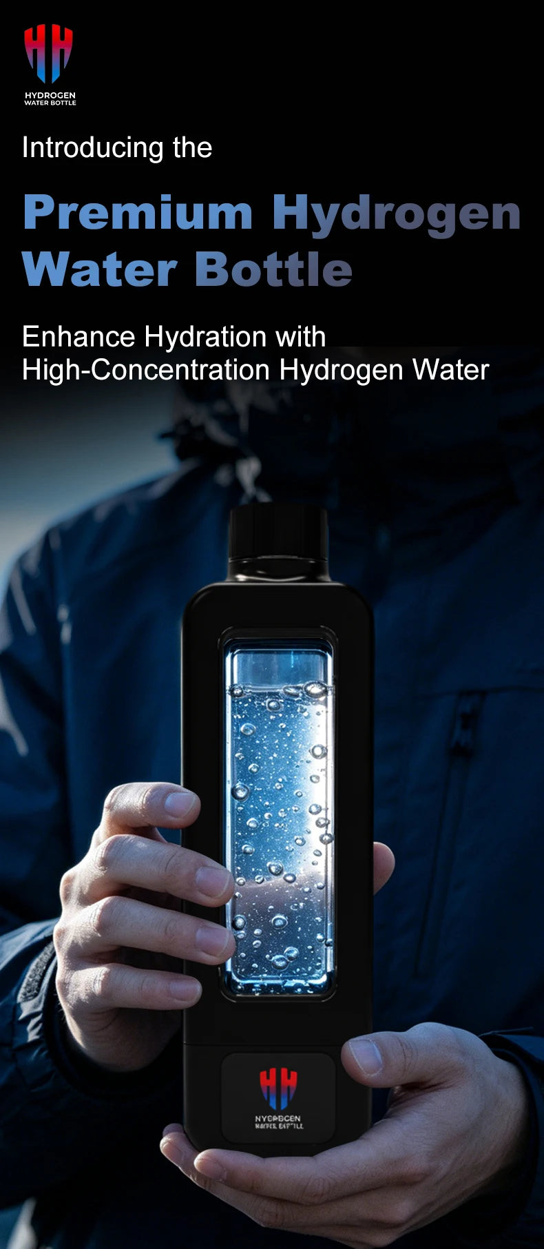 Bestselling 8000ppb Intelligent Hydrogen Water Bottle Spe/Pem