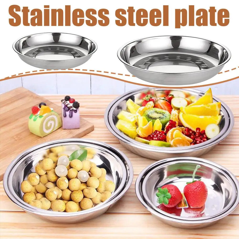 Stainless Steel Plate Oval Fish Dish Dinner Dessert