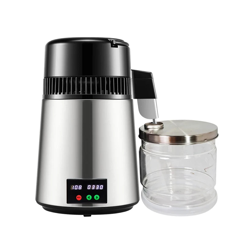 Water Distiller W/ Glass Container 750w 1gal/4l Capacity