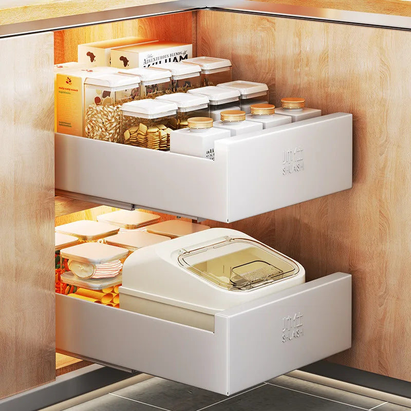 Under-Sink Cabinet Drawer Slide Pull-Out Draining Shelf