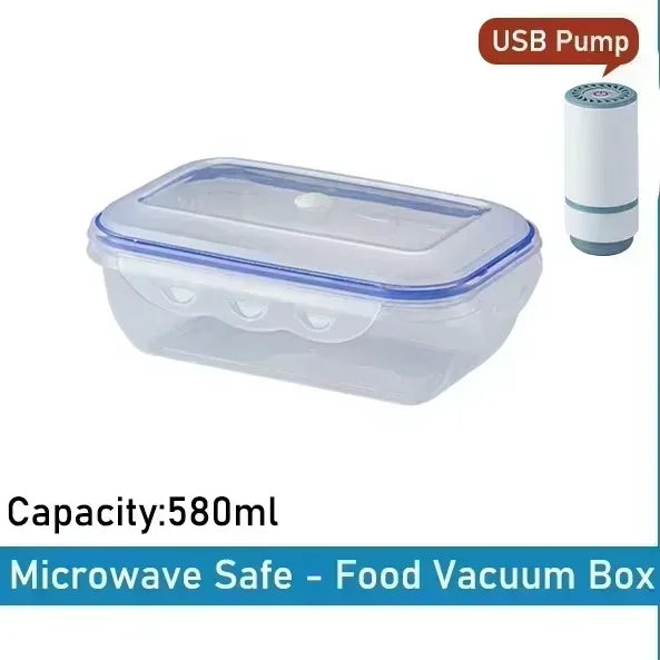 Vacuum Food Storage Box Transparent Storage Container Fridge