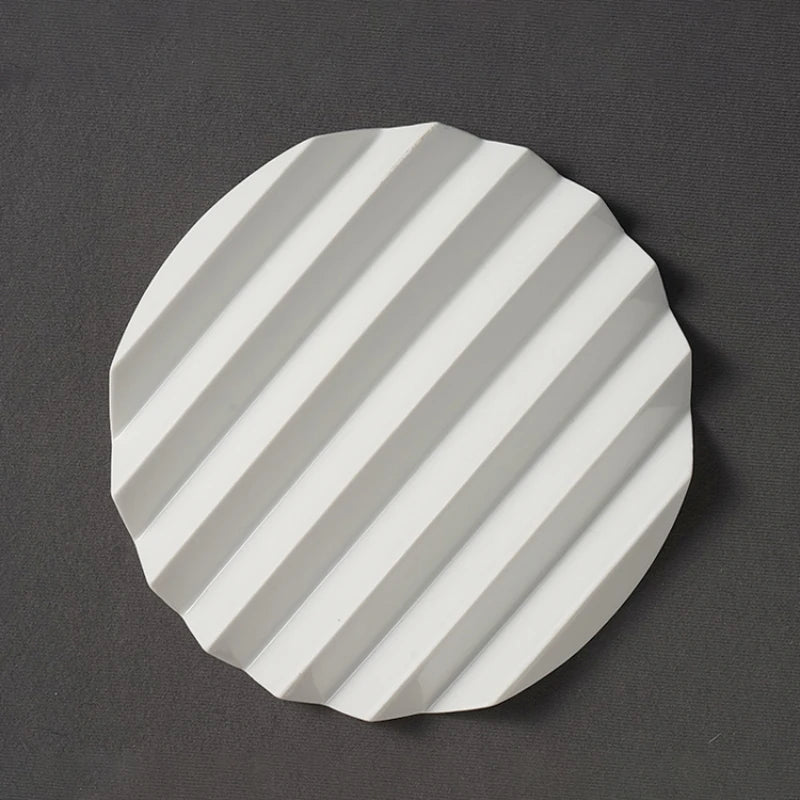 Ceramic Partition Dessert Plate Dish-Setting Of Supramolecular