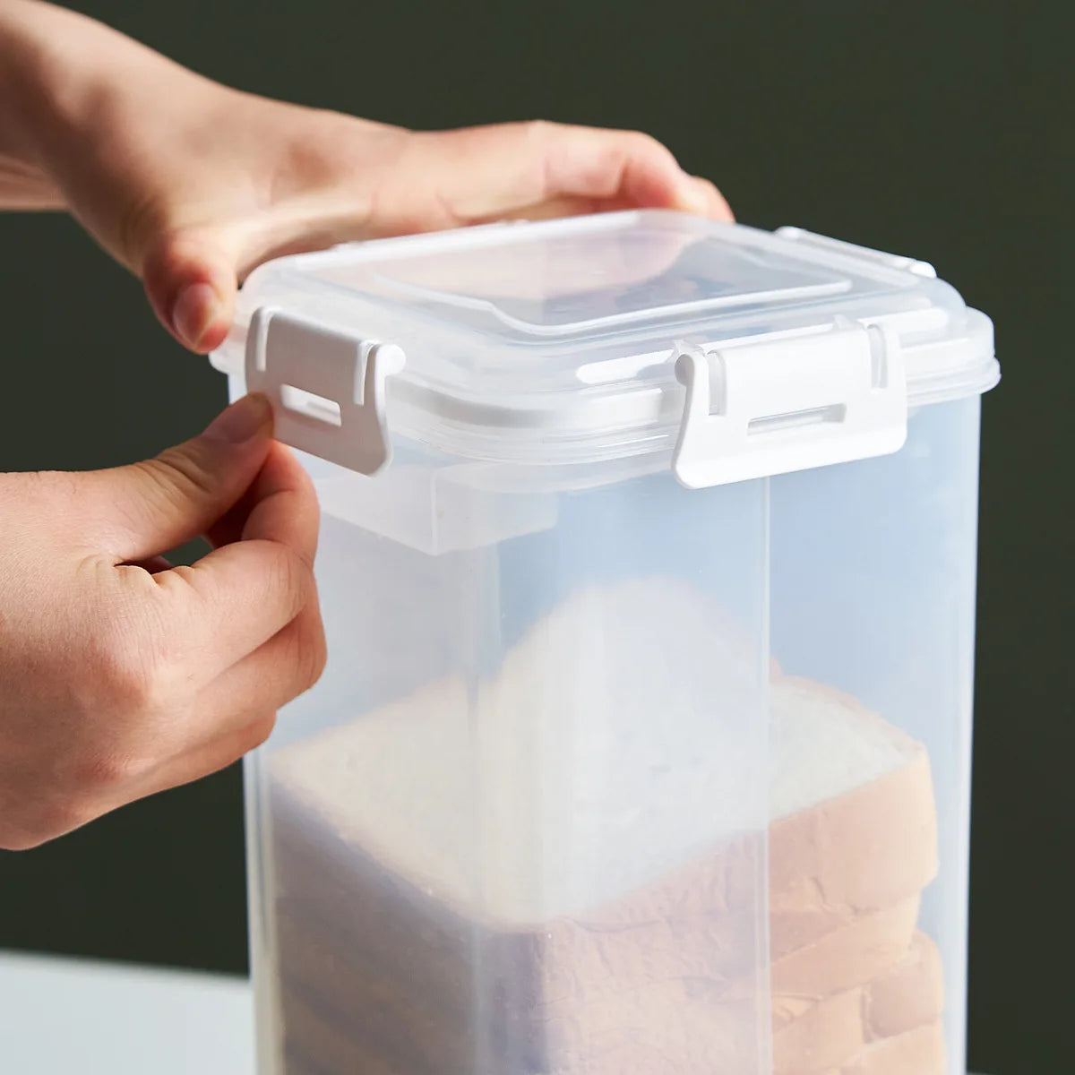 Bread Loaf Container Clear Airtight Bread Box Lid