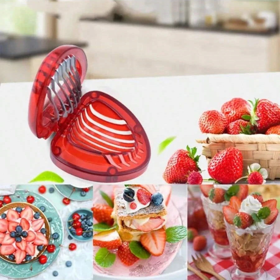 Stainless Steel Strawberry Slicer Creative Fruit Slicer Egg