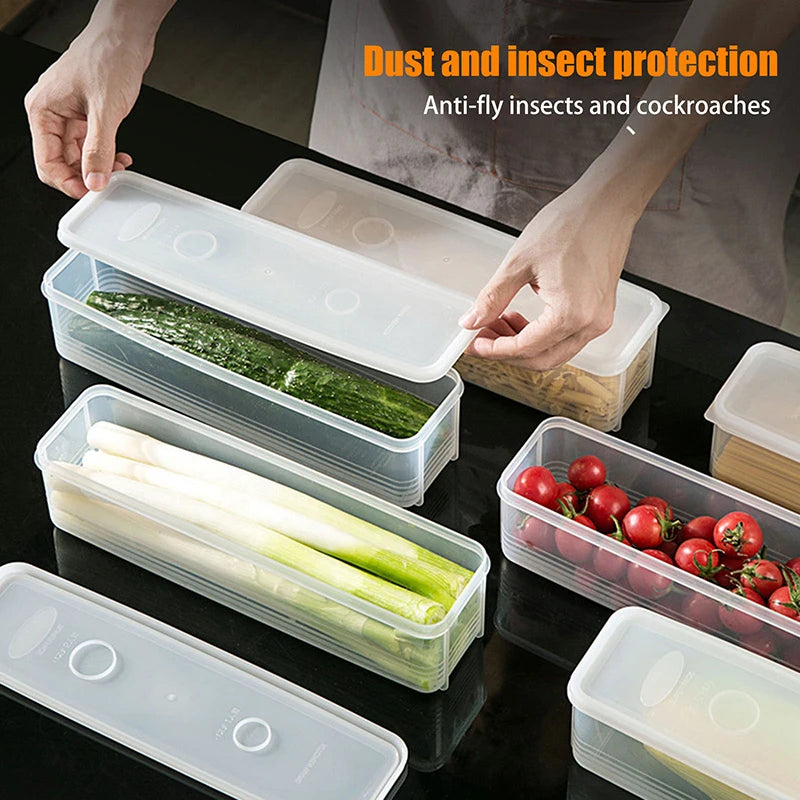 Airtight Plastic Food Storage Containers Lids Pantry Organizer