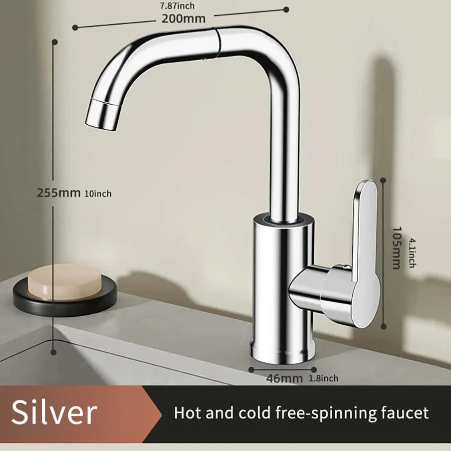 360 Rotation Cold Water Mixing Faucet Suitable Bathrooms