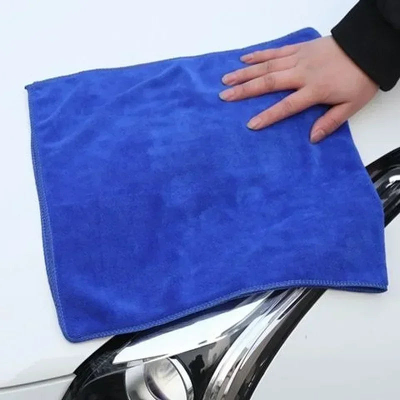 200pcs Microfiber Towels Car Wash Drying Cloth Blue