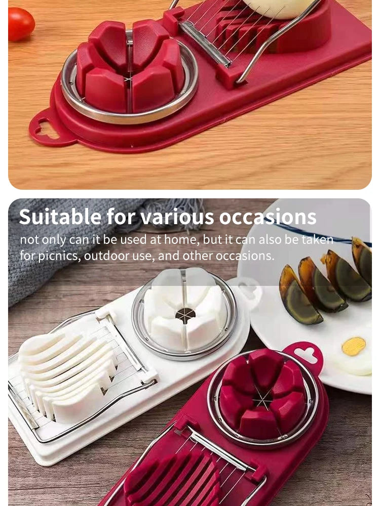 Egg Slicers Stainless Steel Slicer Fancy Splitter Egg