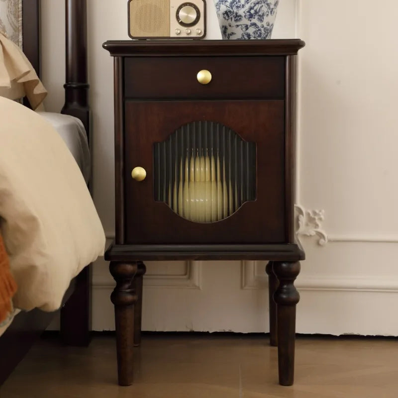 Solid Wood Bedside Table Bedroom Furniture Victorian Antique
