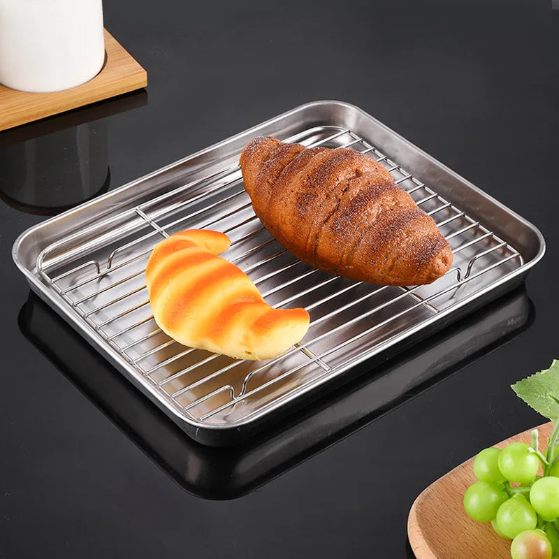 Stainless Steel Baking Tray Cooling Rack Grid Drying