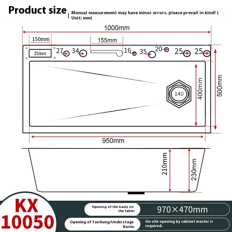 Stainless Steel Sink Waterfall Digital Display Faucet Large