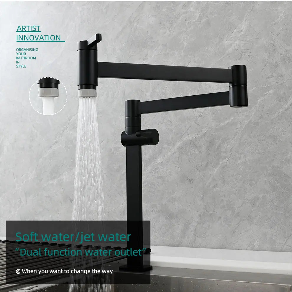Ciencia Brass Pot Filler Faucet Deck Mount Stove