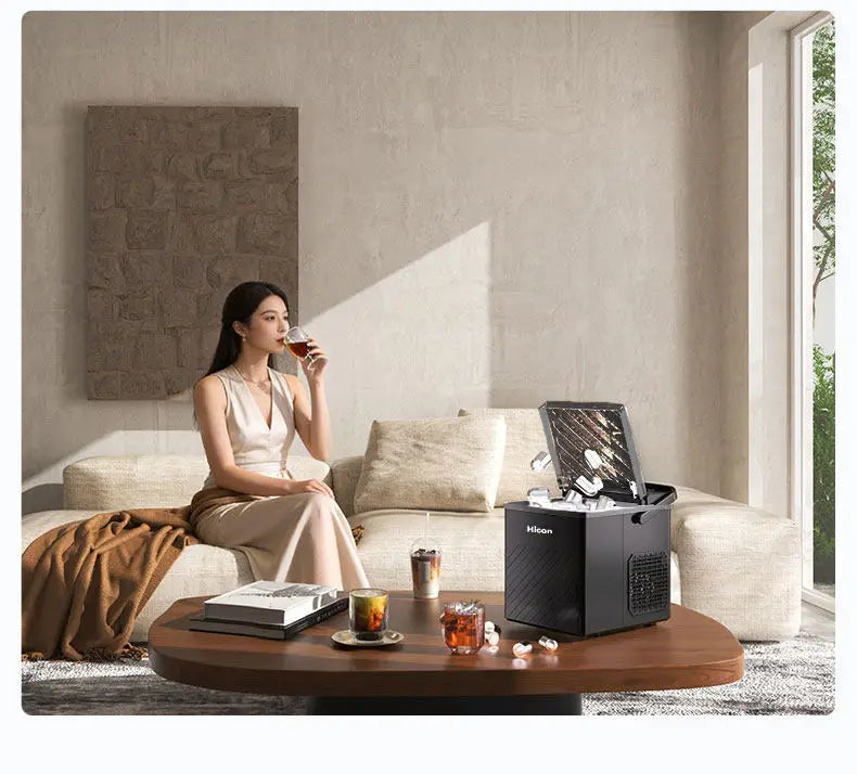 15kg/Day Automatic Ice Maker Machine Compact Home/Dorm/Outdoor