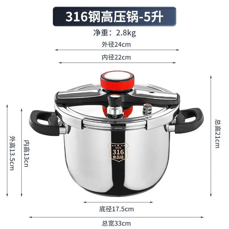 316 Stainless Steel Explosion-Proof Pressure Cooker Thickened