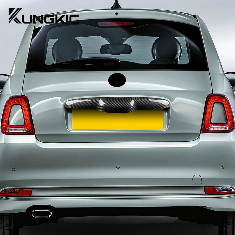 Real Hard Carbon Fiber Sticker Fiat 500 08-23