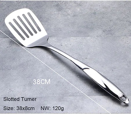 1/6pcs Stainless Steel Cooking Utensils Heat-Resistant Handle -
