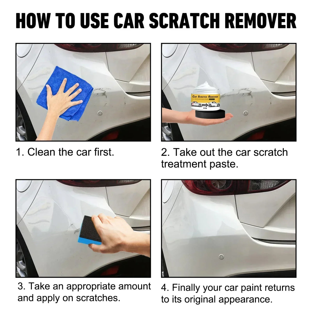 Car Scratch Remover Car Polishing Paste Sponge Car