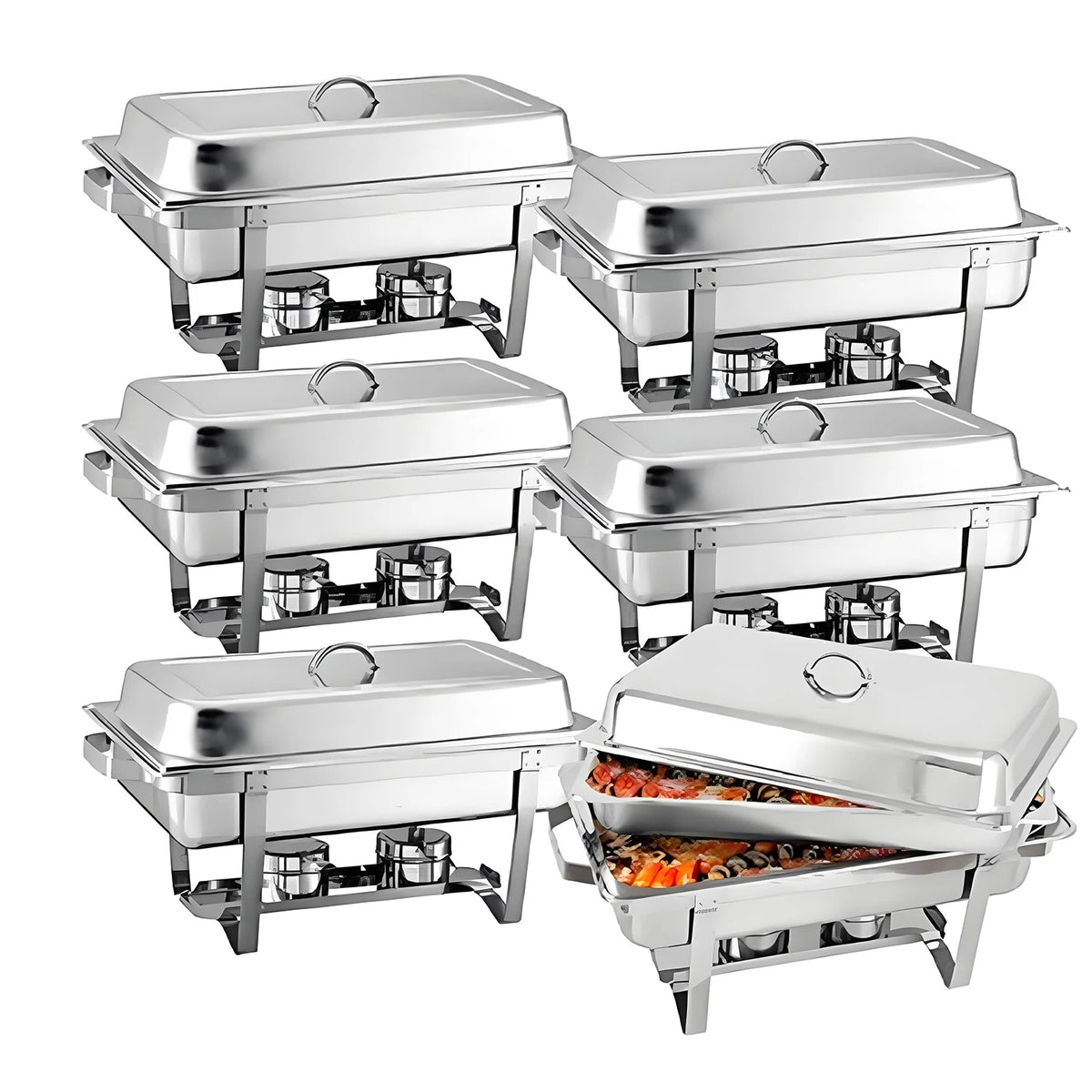 2/4/6 Pack 8qtchafing Dish Buffet Stainless Steel Food