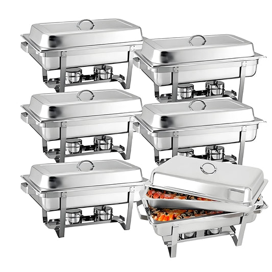 2/4/6 Pack 8qtchafing Dish Buffet Stainless Steel Food