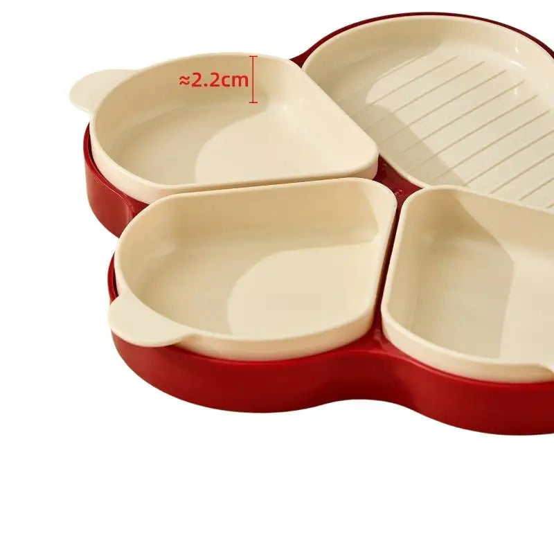 Multi Compartment Food Prep Tray Detachable Dividers Utensil