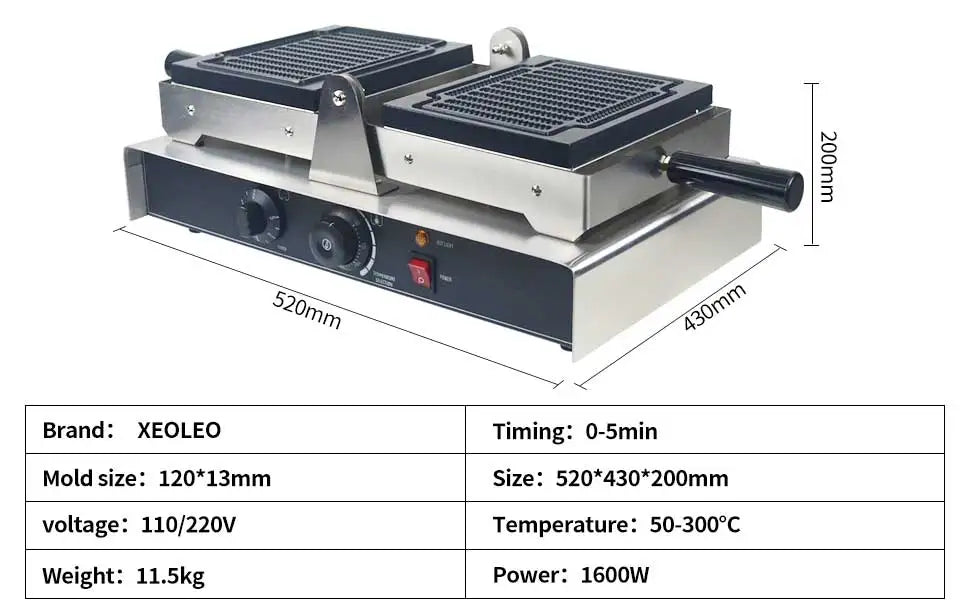 Xeoleo Electric Waffle Maker 1600w Threaded Shape Waffle