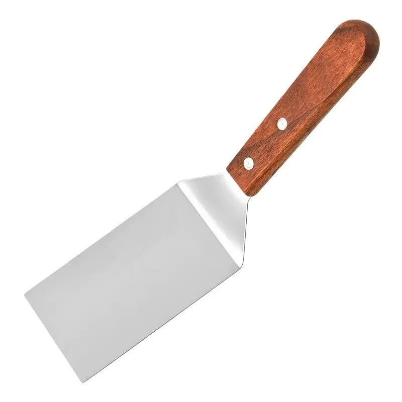 1pc Stainless Steel Wooden Handle Frying Shovel Cooking