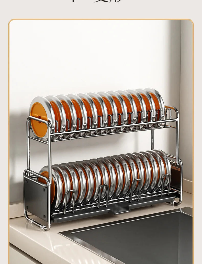 Dish Drying Rack Bowl Dishes Organize Shelf Narrow
