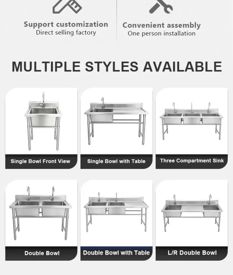 Custom Stainless Steel Prep Table Heavy Duty Work
