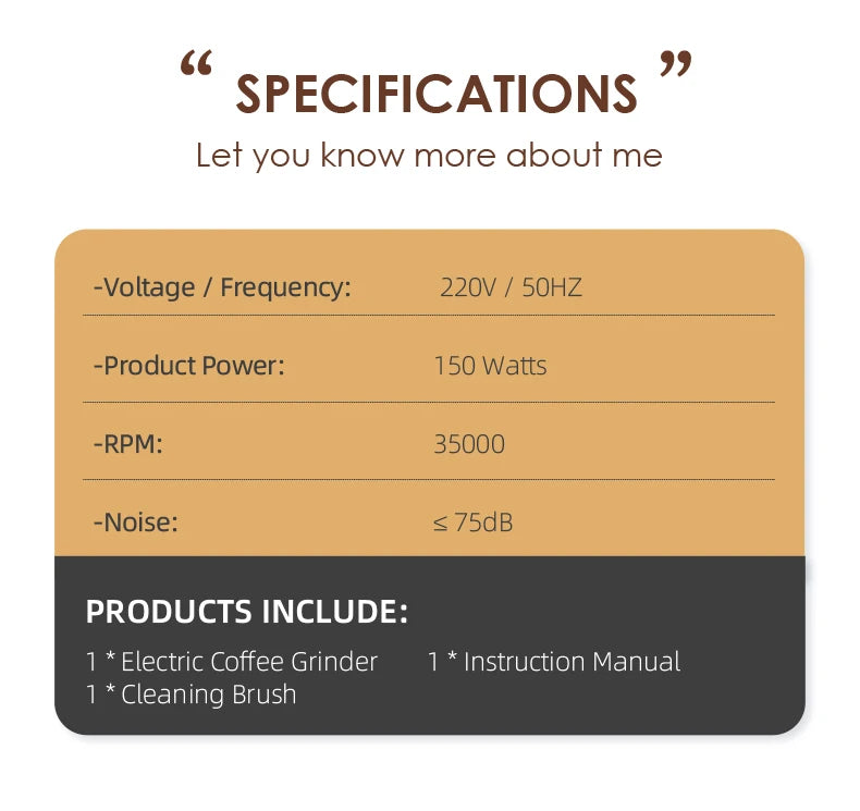 200w High-Power Coffee Grinder Coffee Bean Grinder Machine