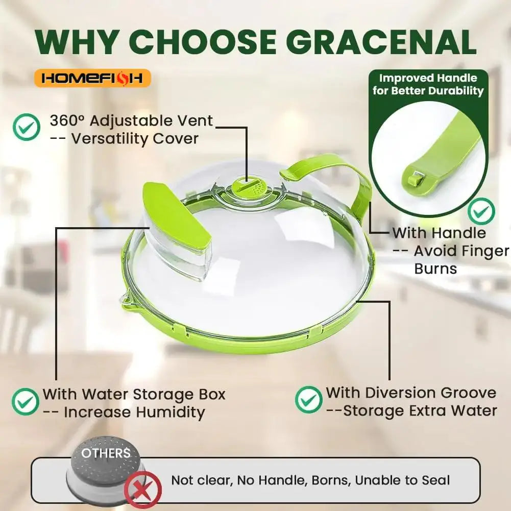 Microwave Food Cover Clear Microwave Splash Guard Steamer