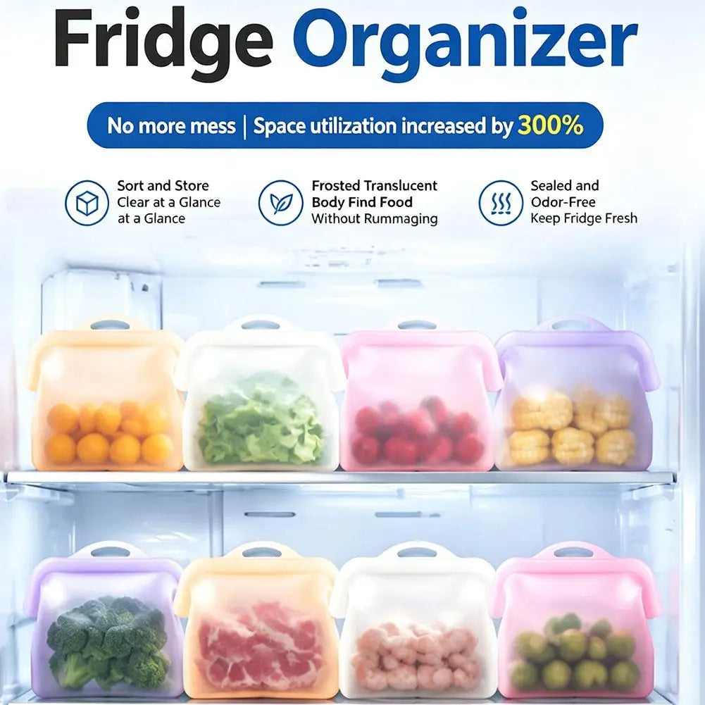 Reusable Food Storage Bag Leakproof Freezer Zip Bag