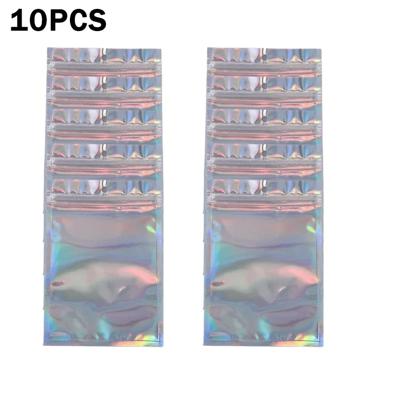 10-200pcs Laser Ziplock Bag Necklace Earrings Jewelry Gift