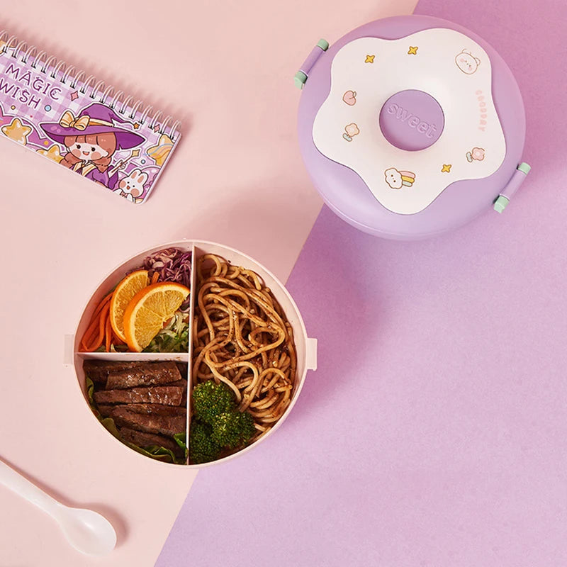 Lunch Box Kid School Child Snack Box Donut
