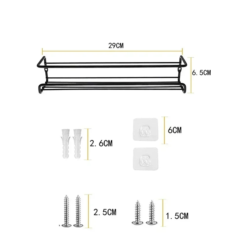 2pcs Organizer Metal Hanging Racks Restaurant Wall-Mounted