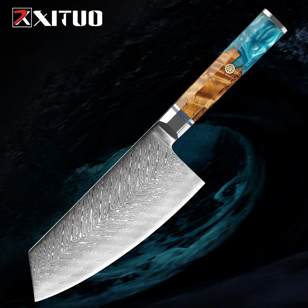 Japanese 67-Layer Damascus Steel Knife Utility Knife Meat