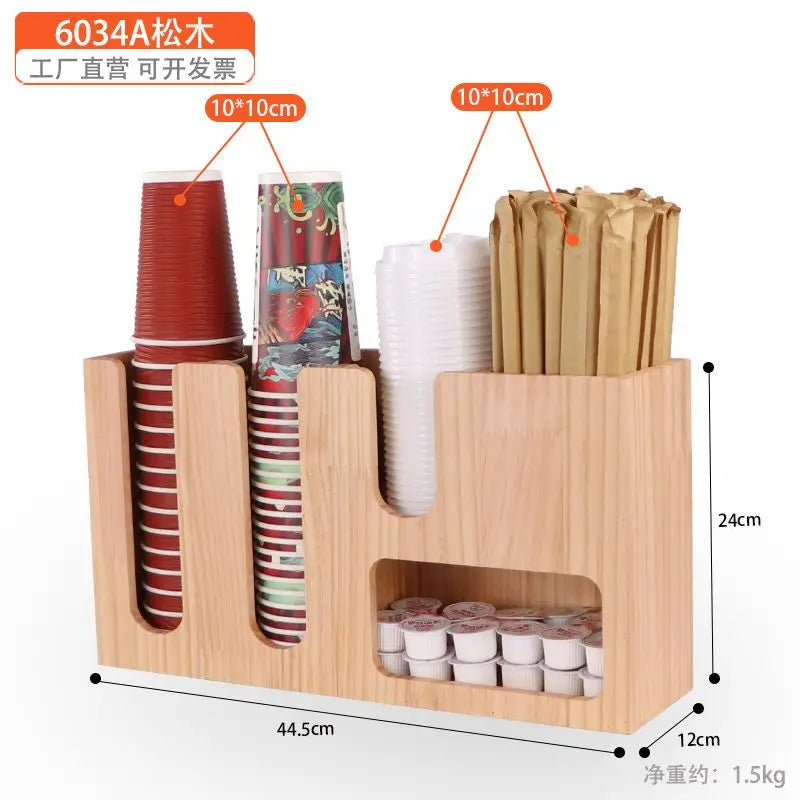 Creative Coffee Shop Bar Paper Cup Straw Storage