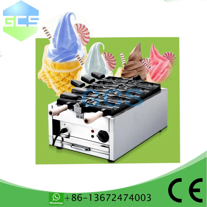 5pcs Ice Cream Taiyaki Machine Commercial Electric Fish