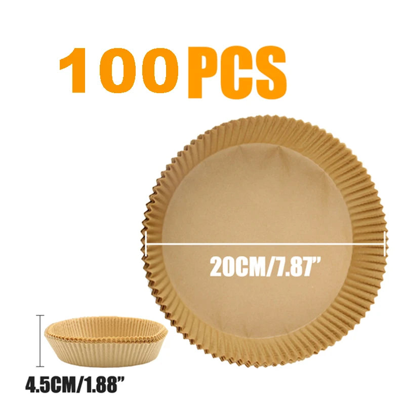 50/100pcs Air Fryer Disposable Paper Liner Airfryer Non-Stick