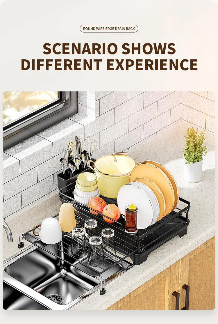 Dish Drying Rack Dish Rack Drainboard Expandable Dish