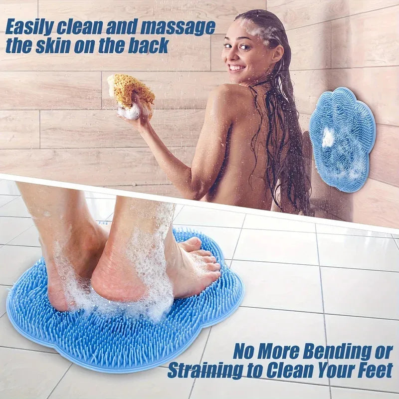 1pcs Lazy Foot Wash Scrubbing Mat Bathroom Non-Slip