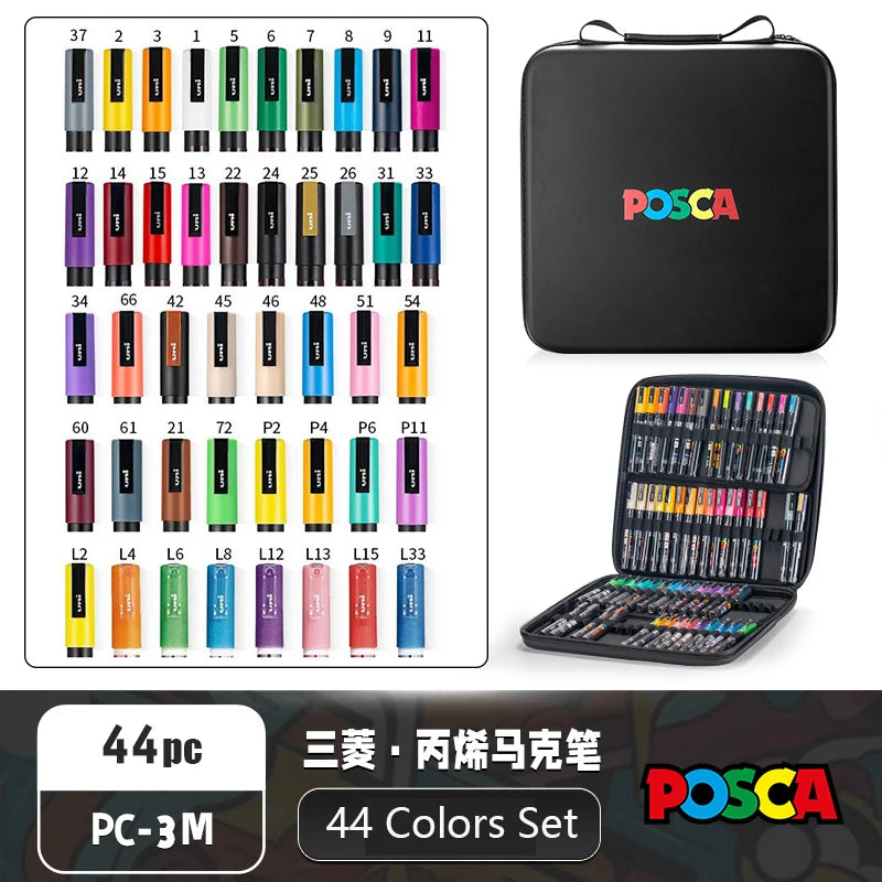 Uni Posca Full Marker Pen Storage Bag Pc-1m