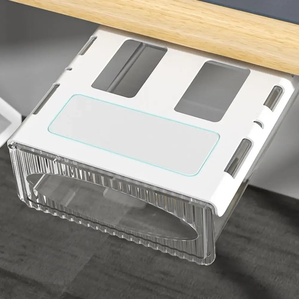 Drawer Storage Box Under Table Hidden Self-Adhesive Drawer