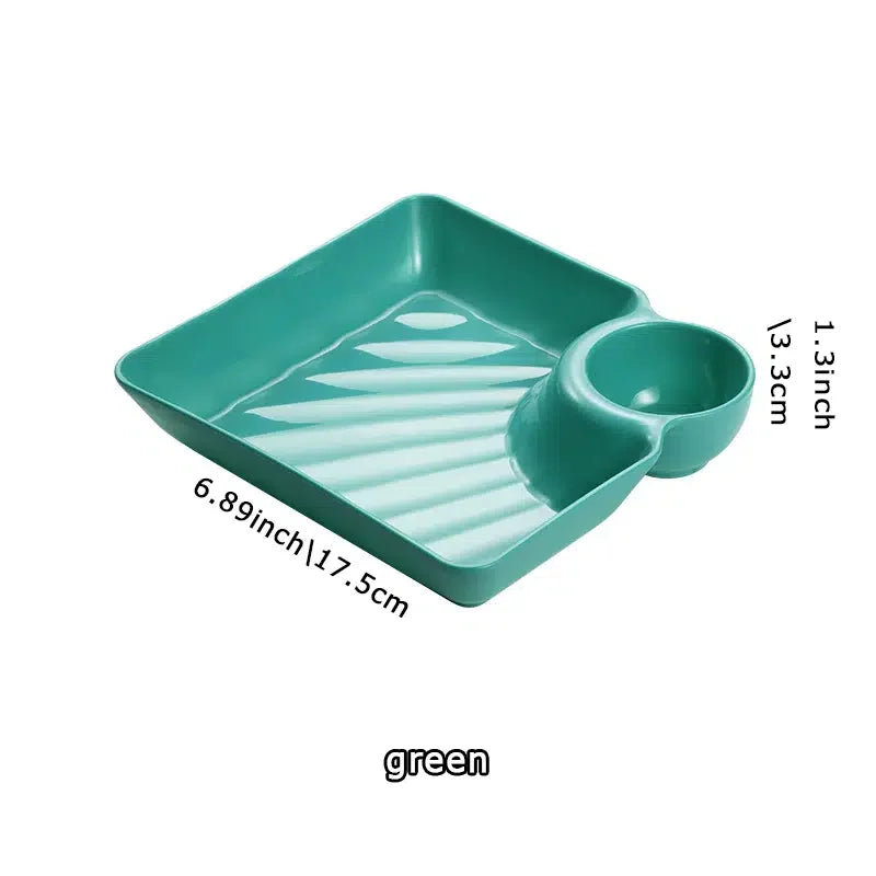 1pc Dumpling Plate Sauce Dish Square Serving Plate