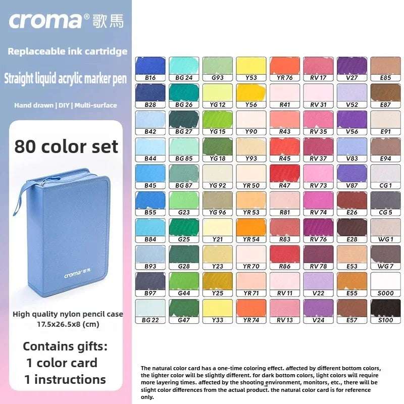 Croma 160/1 Colors Refillable Direct Liquid Acrylic Marker