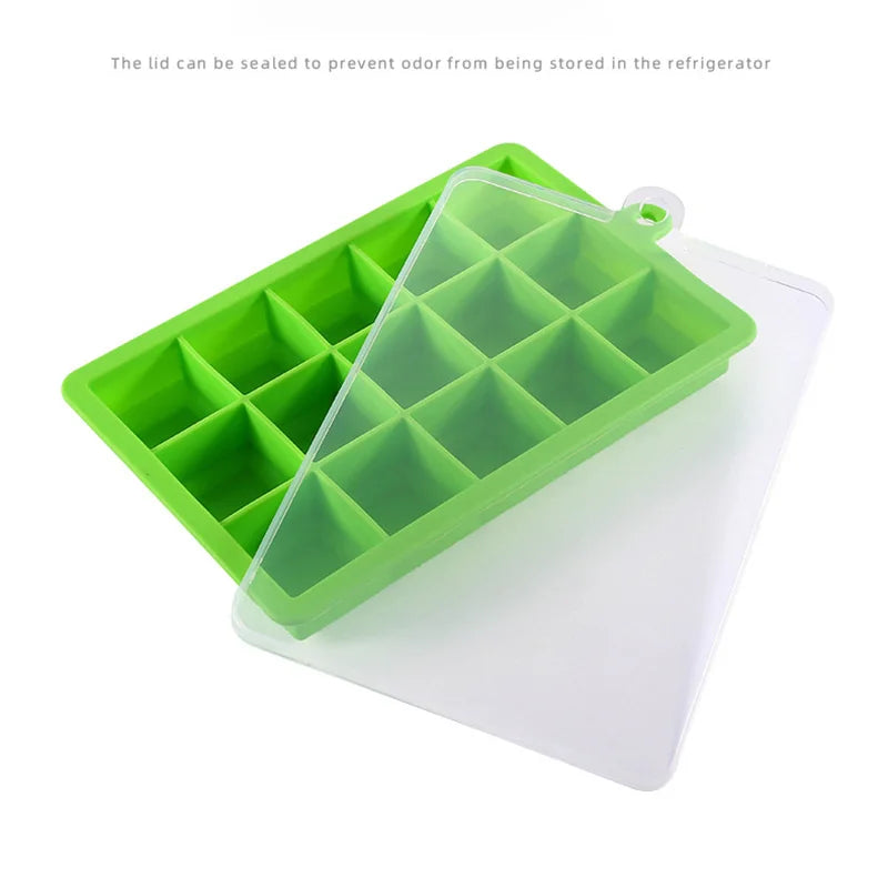 15 Grid Ice Tray Mold Box Silicone Ice