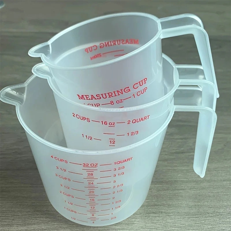 250/500/1000ml Plastic Measuring Cups Highly Transparent