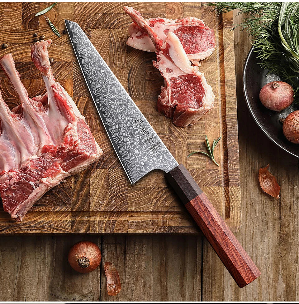 6-Inch Japanese Handmade Honesuki Chef Knife Damascus Steel