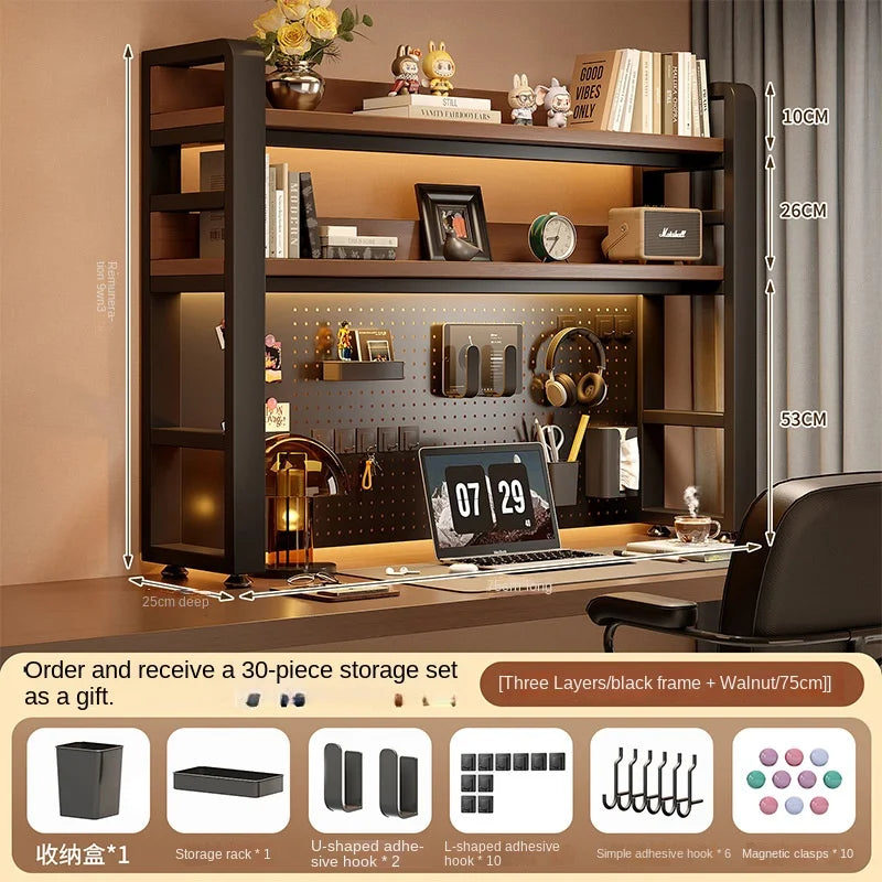 Desktop Shelving Unit Pegboard Desk/Computer Desk Multi-Layer