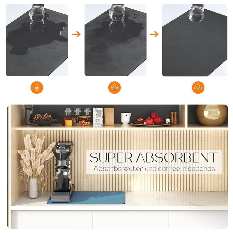 Diatomite Quick Dry Water Absorbent Pad - Dish